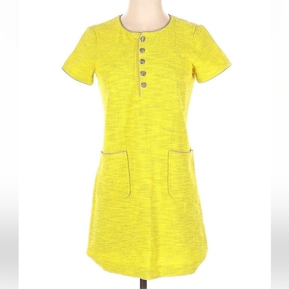 Gryphon New York Yellow Casual Dress Size M - Picture 1 of 7
